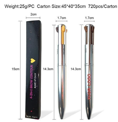 4 Colors Eyebrow Pen
