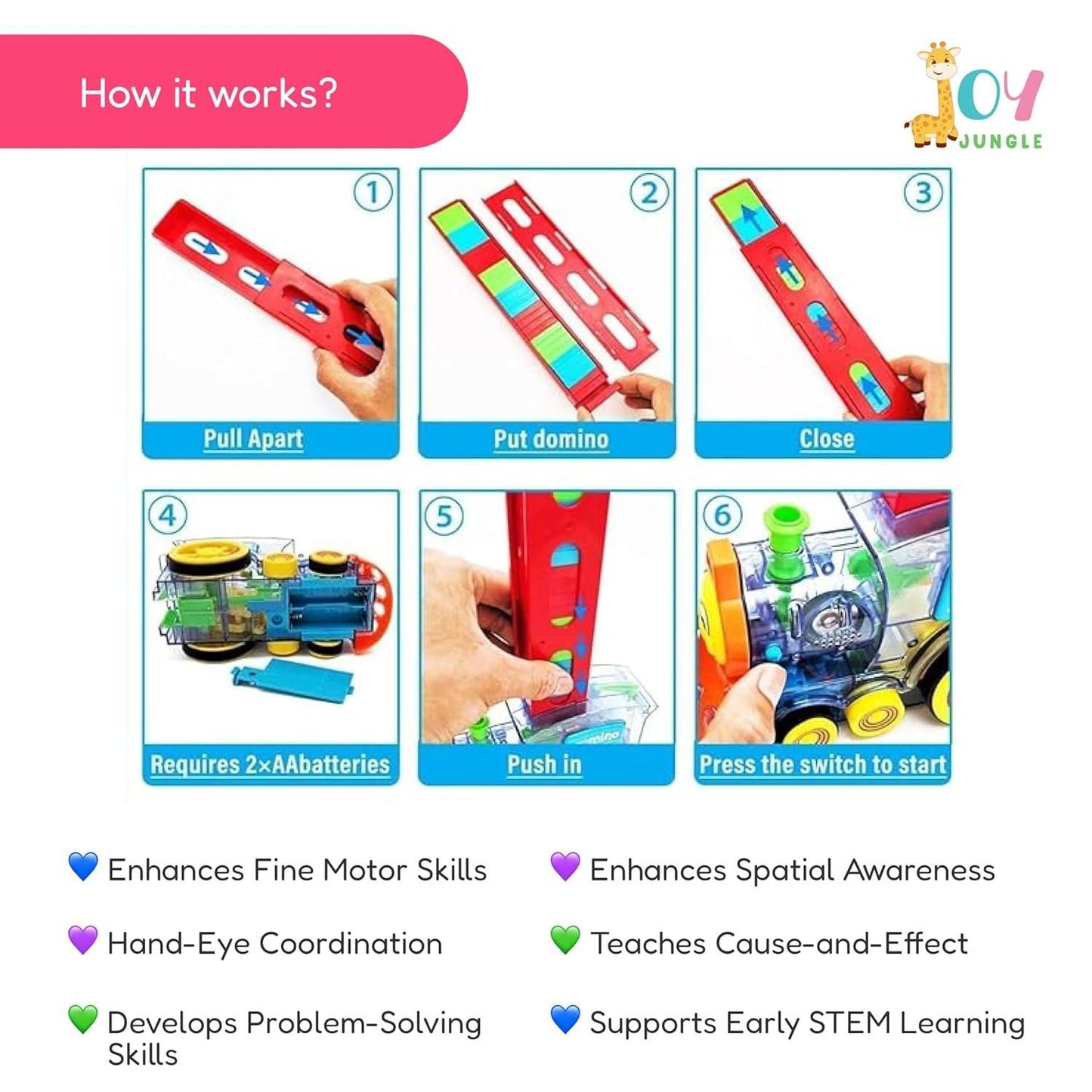 Train Toy Domino Set for Kids